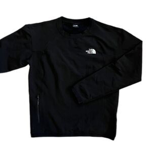 The North Face Fleece Crewneck Black Tekware Size Small Hiking Running Winter